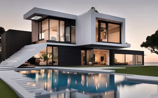 modern house next to 2